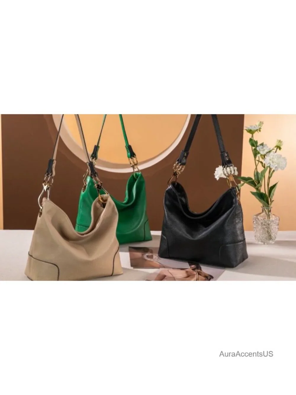 Faux Leather Hobo Bag Top Handle Satchel Shoulder Purse Women's Handbag